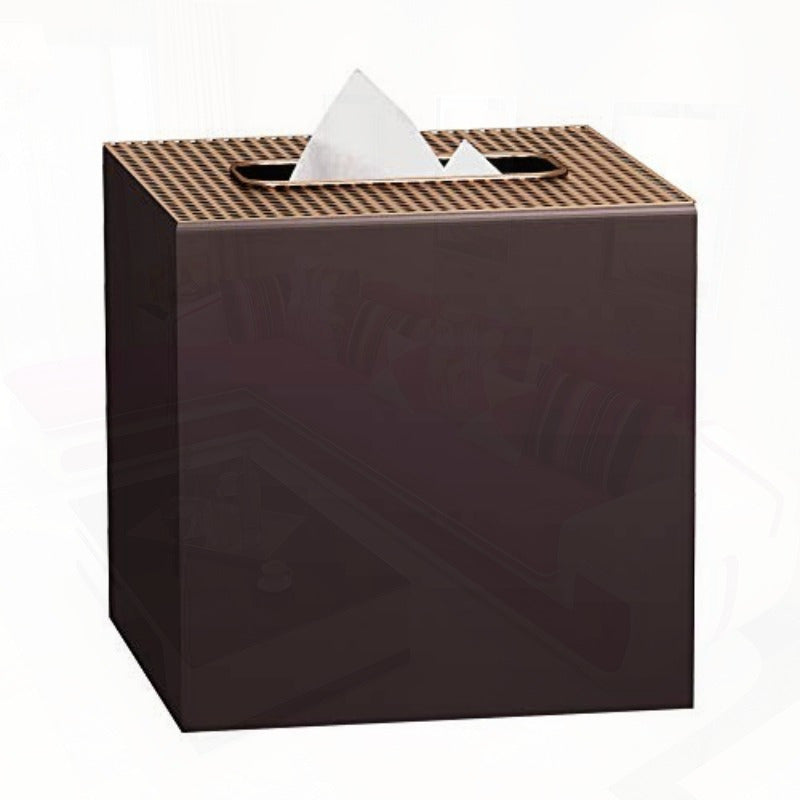 Selma Orb Boutique Tissue Box Cover Set Stainless Steel Square Facial Tissue Box Holder for Bathroom Vanity CountertopsBedroom DressersCopper orb Finish Medium