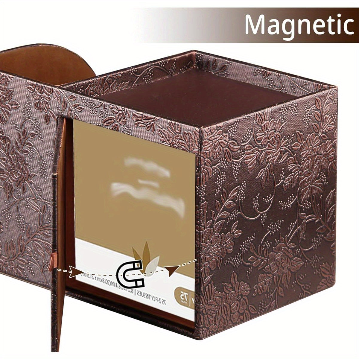 Modern Faux Leather Tissue Box Cover with Storage Tray – Stylish Facial Paper Organizer for Bathroom, Vanity, or Nightstand, Includes Remote Control Holder and Perfume Bottle, Bathroom Organizers And Storage