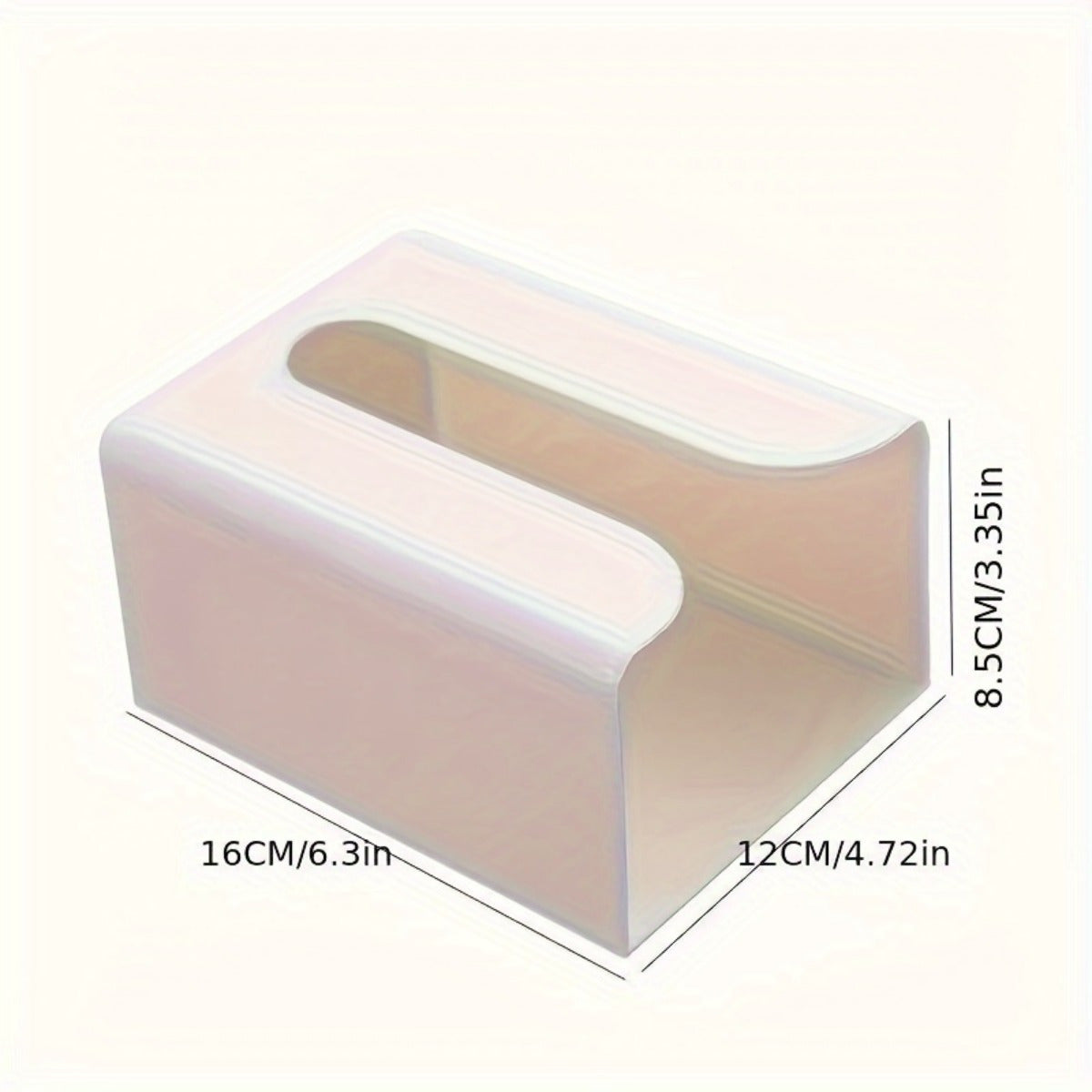 1-Pack Durable Plastic Square Tissue Box Holder - Space-Saving Organizer with Multiple Compartments for Kitchen, Bathroom, Bedroom, Office - White, Bathroom Organizers And Storage, Versatile Storage Solution, Minimalist Design, Sturdy Construction,