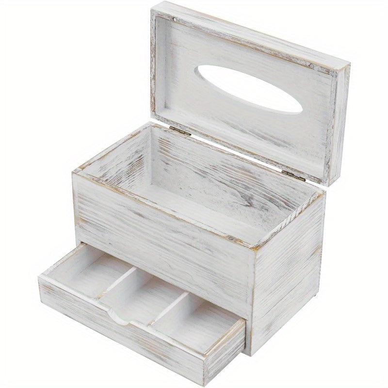 Contemporary Transparent Acrylic Tissue Holder Featuring a Pull-Out Drawer, Ideal for Storing Makeup, Cosmetics, And Bathroom Accessories on Your Vanity Countertop., Round Tissue Box Holder, Tissue Boxes for Bathroom, Small Tissue Box, Bathroom Tissue