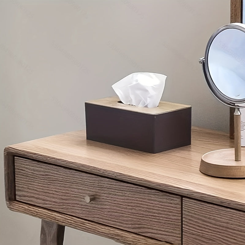 Large Capacity Square Tissue Box Holder - 1pc Plastic Rectangular Tissue Storage for Bathrooms, Living Rooms, Bedroom Countertops, Home Decor Accessories, Halloween, Christmas Decorations