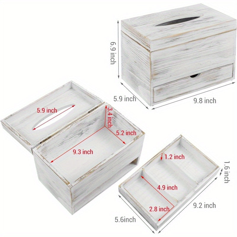 Contemporary Transparent Acrylic Tissue Holder Featuring a Pull-Out Drawer, Ideal for Storing Makeup, Cosmetics, And Bathroom Accessories on Your Vanity Countertop., Round Tissue Box Holder, Tissue Boxes for Bathroom, Small Tissue Box, Bathroom Tissue
