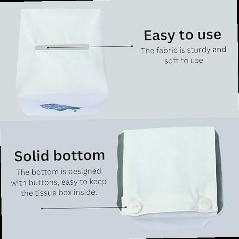Fabric Tissue Box Cover Set of 2 Vintage Floral Embroidery Hydrangea Tissue Holder Bouquet Wrapping Bag Car Tissue Holder Tissues Box Cover Square 4 5 X4 5 X5 5 White Square Tissue Box Cover